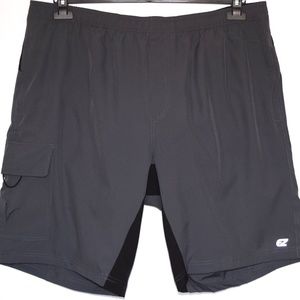 New Ezrun Gray Elastic Waist 3D Padded Mountain Bike Cycling Shorts XXL